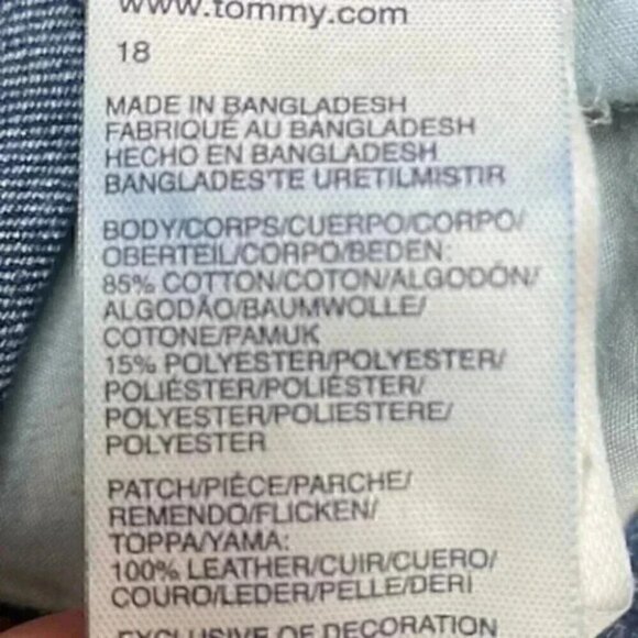 Tommy Hilfiger Jeans Slim Straight  Leg Dark Blue Denim Boys Size 18 - Picture 12 of 16